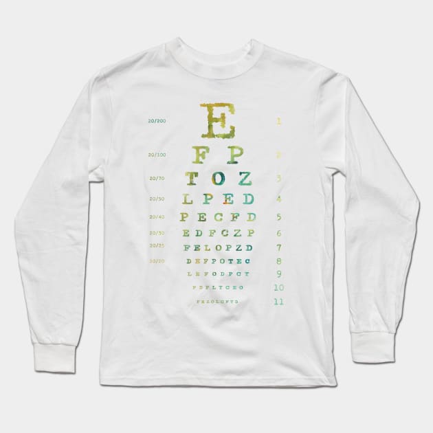 Eye Chart Diagram Long Sleeve T-Shirt by erzebeth